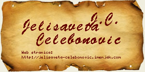 Jelisaveta Čelebonović vizit kartica